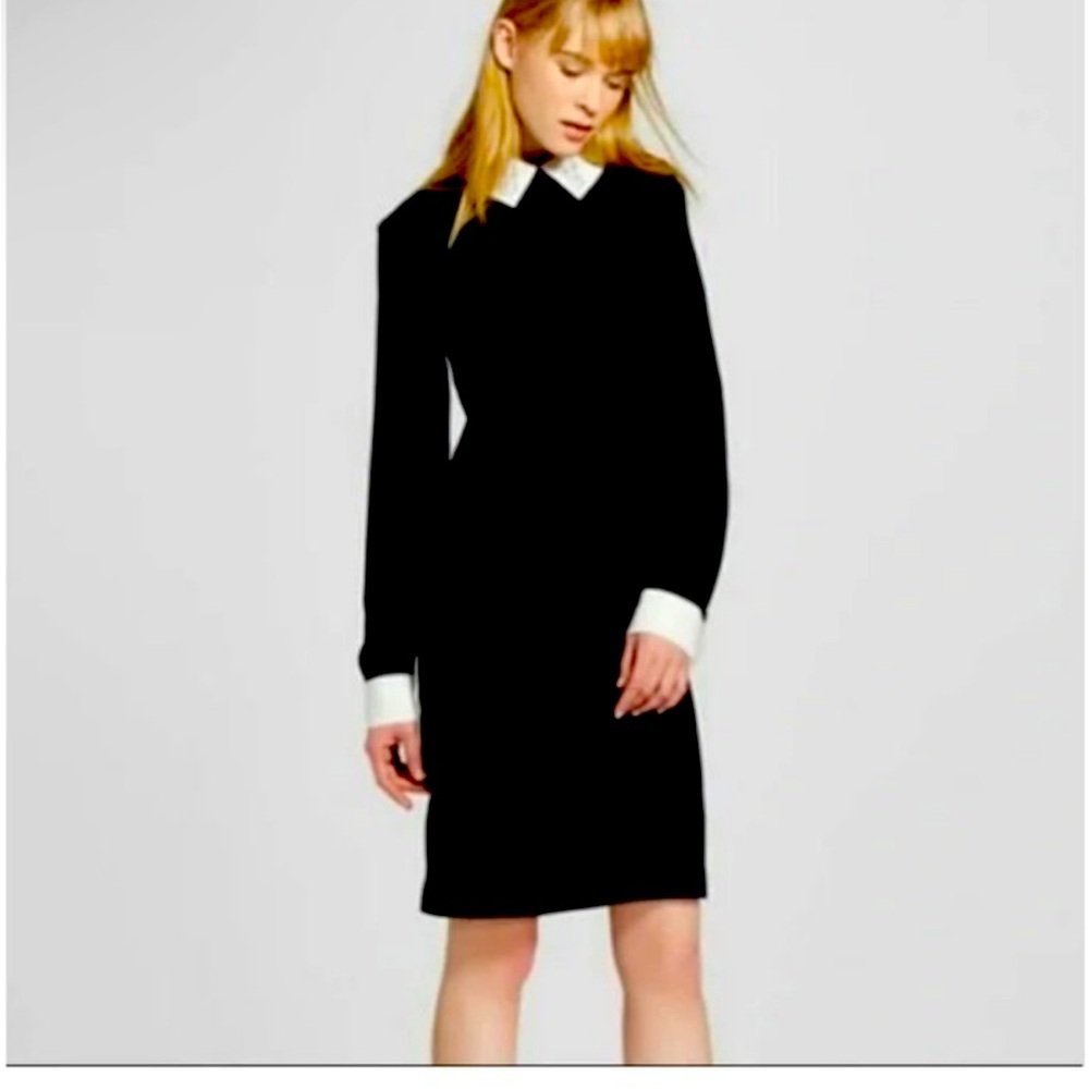 Victoria Beckham x Target Women's Black Peter Pan Collar Bunny Dress Size Small